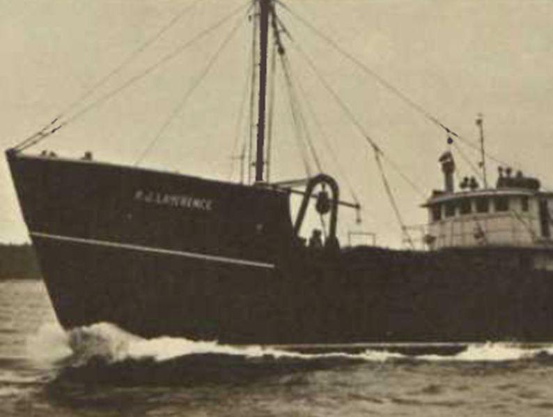 “A beautiful engine” is how Captain Jack Lawrence described the D398 that powered the P.J. Lawrence, a fishing boat that was also used as a research unit to test various fishing rigs. Jacket water from the diesel engine was used to heat the vessel.