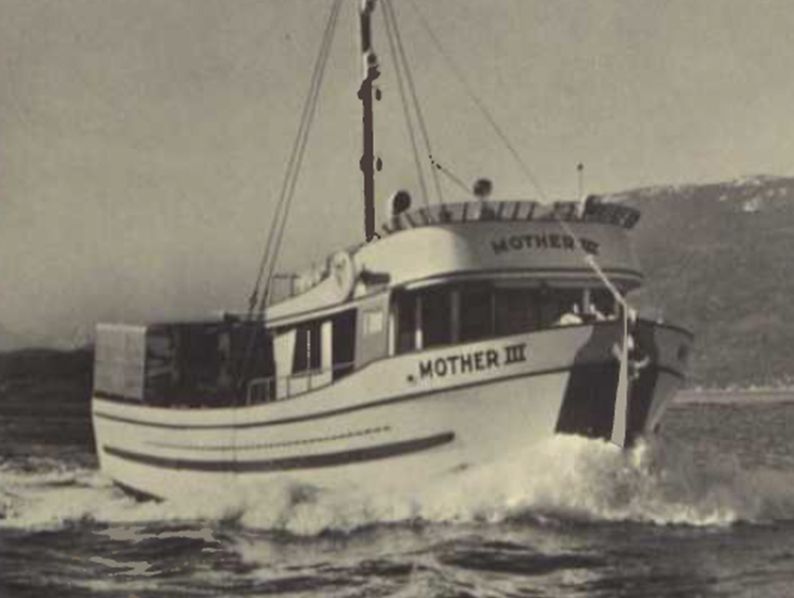 Vancouver-based Mother III, operated by Captain Anfelt Aronsen and son Ed, could pack 45 tons of halibut in her refrigerated hold. She was powered by a 325hp Cat D343 engine.