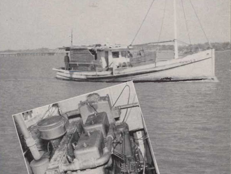 Thomas	Shrimp and oyster boat Thomas was powered by a D8800. Captain Lewis Garlotte said: “We go from 45 to 90 miles out in the Gulf and stay six and seven days. … We must have an engine that will get us out there and back—and our Caterpillar diesel is that kind of engine.”