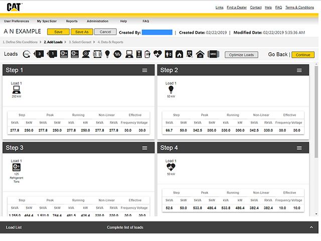 electric power SpecSizer