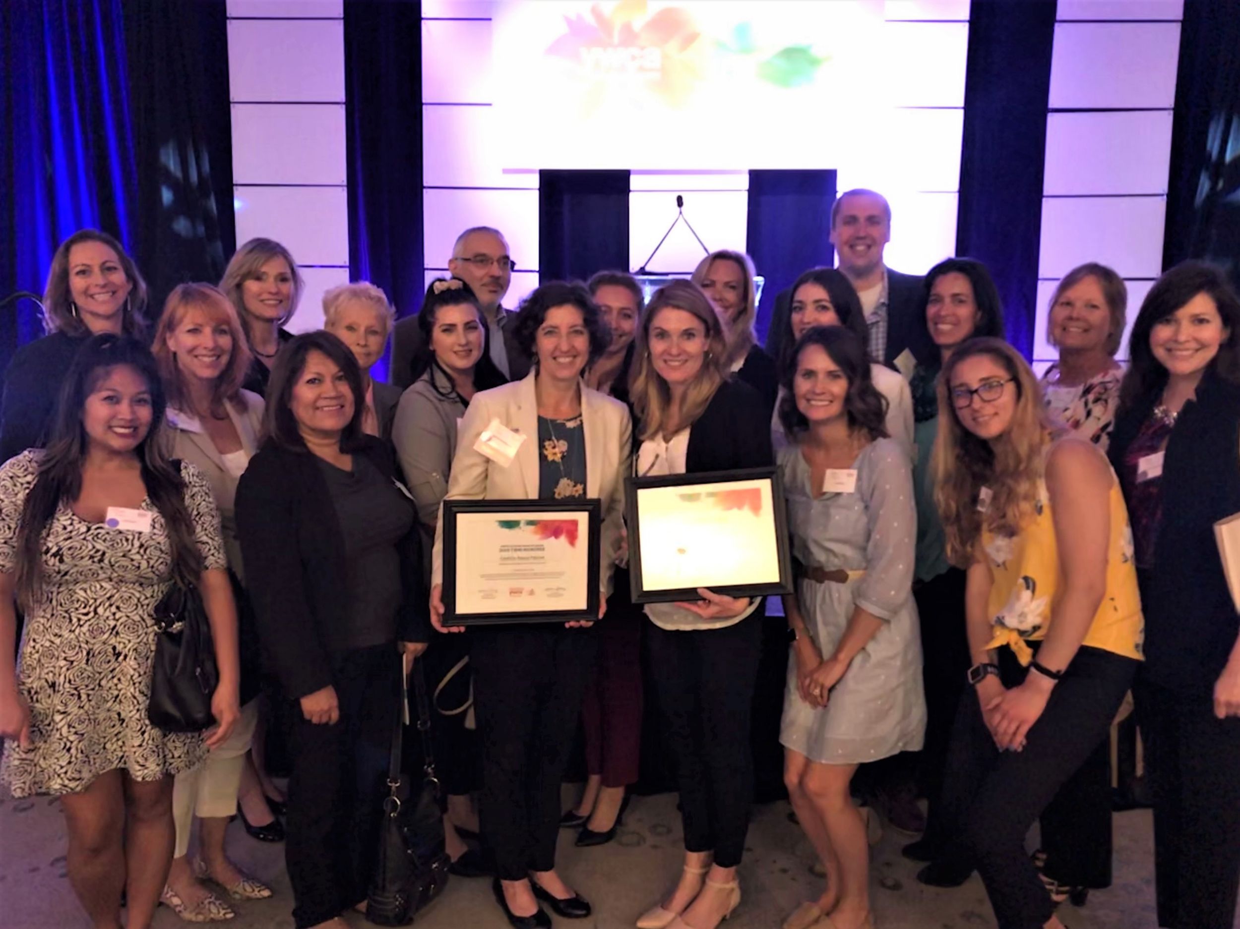 The proud Solar Team at YWCA San Diego’s Tribute to Women & Industry award ceremony, supporting Christina and Cynthia Solar Turbines
