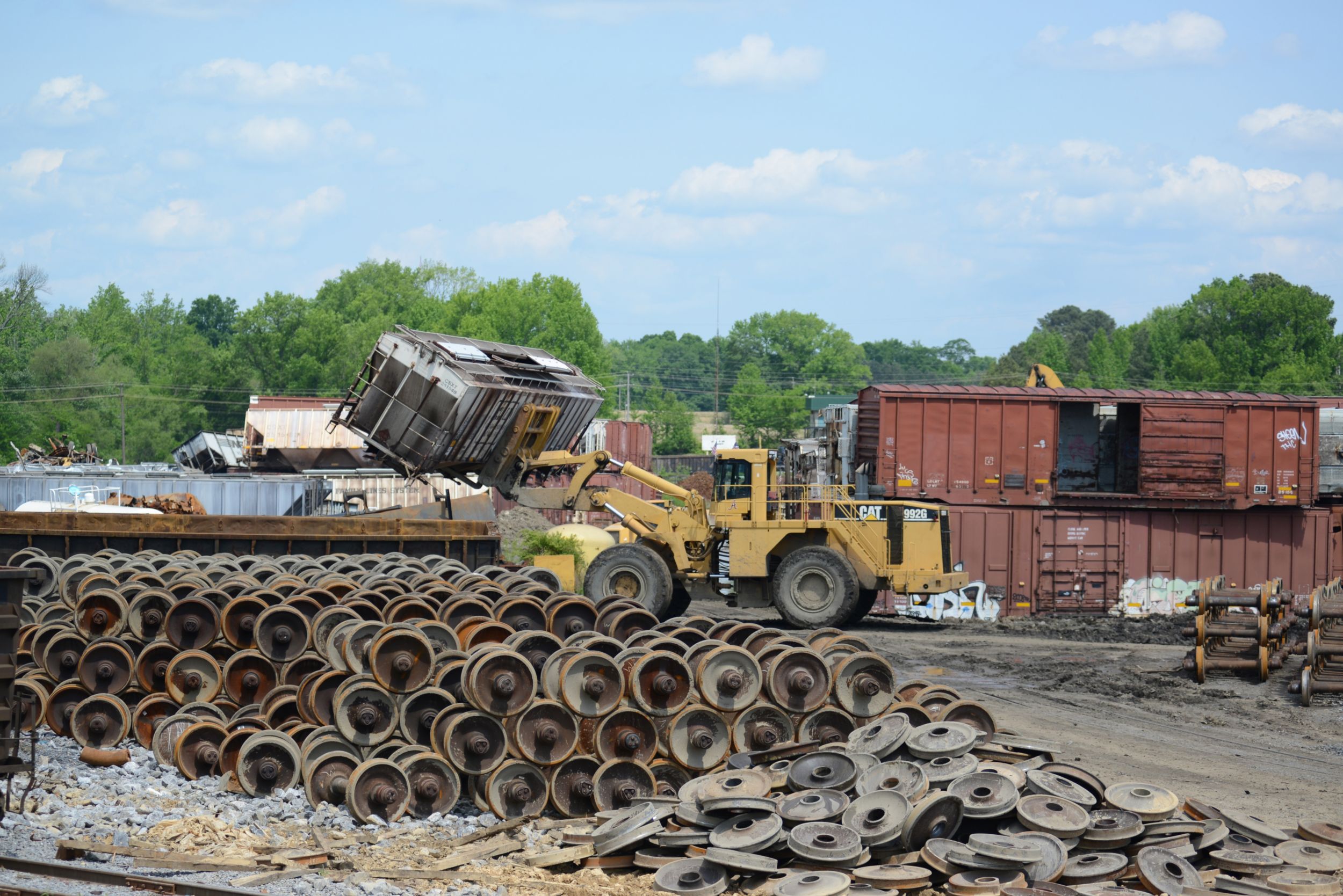 Photo: Brake wheel end, Logging tank car album