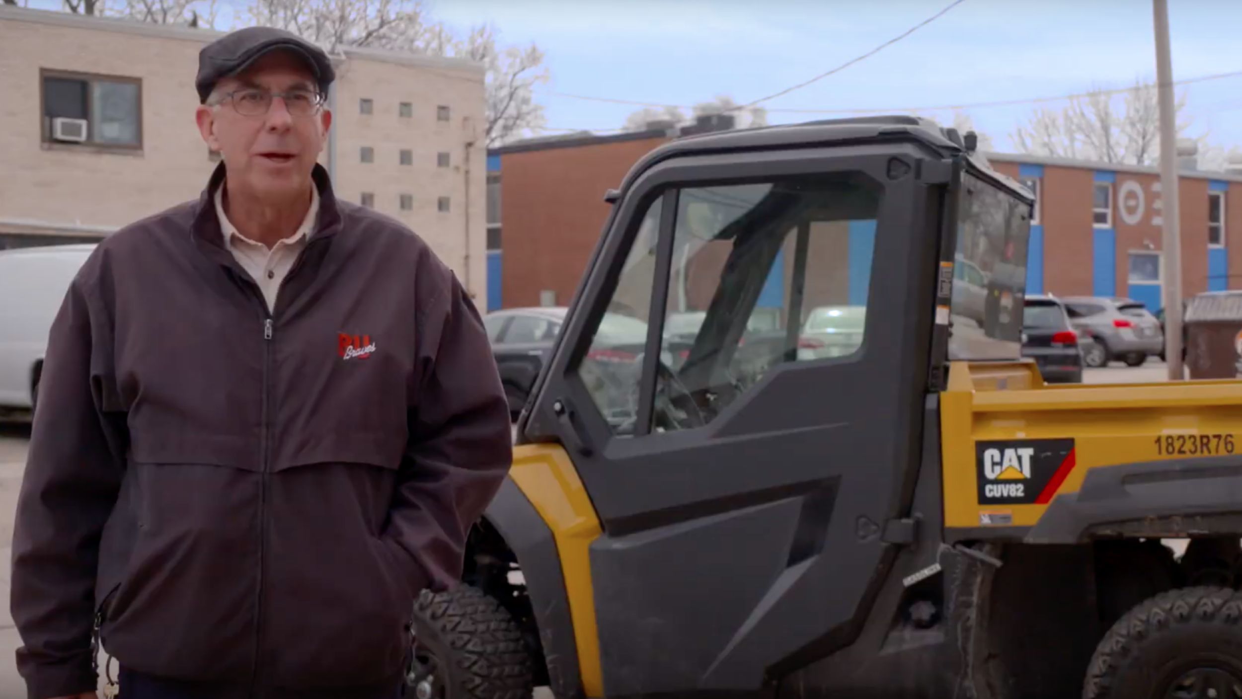 Bradley University uses four Cat UTVs to help with snow removal and winter maintenance. 