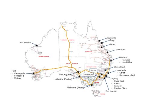 雷竞技app苹果版Progress Rail服务澳大利亚地图