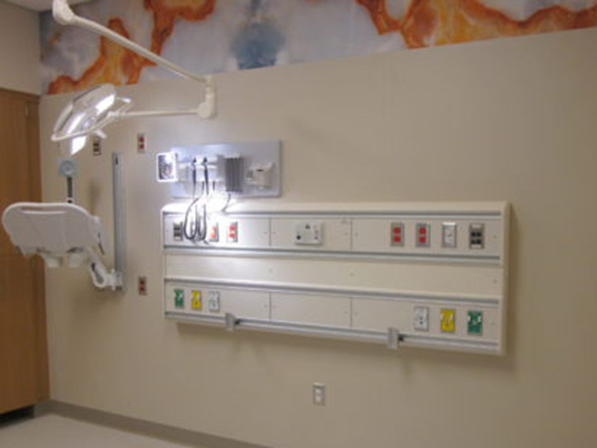 Figure 3: A medical/surgical inpatient room in a hospital—a Category 2 (general care) space.