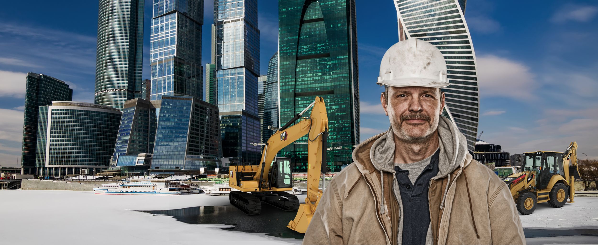 Operator in front of equipment