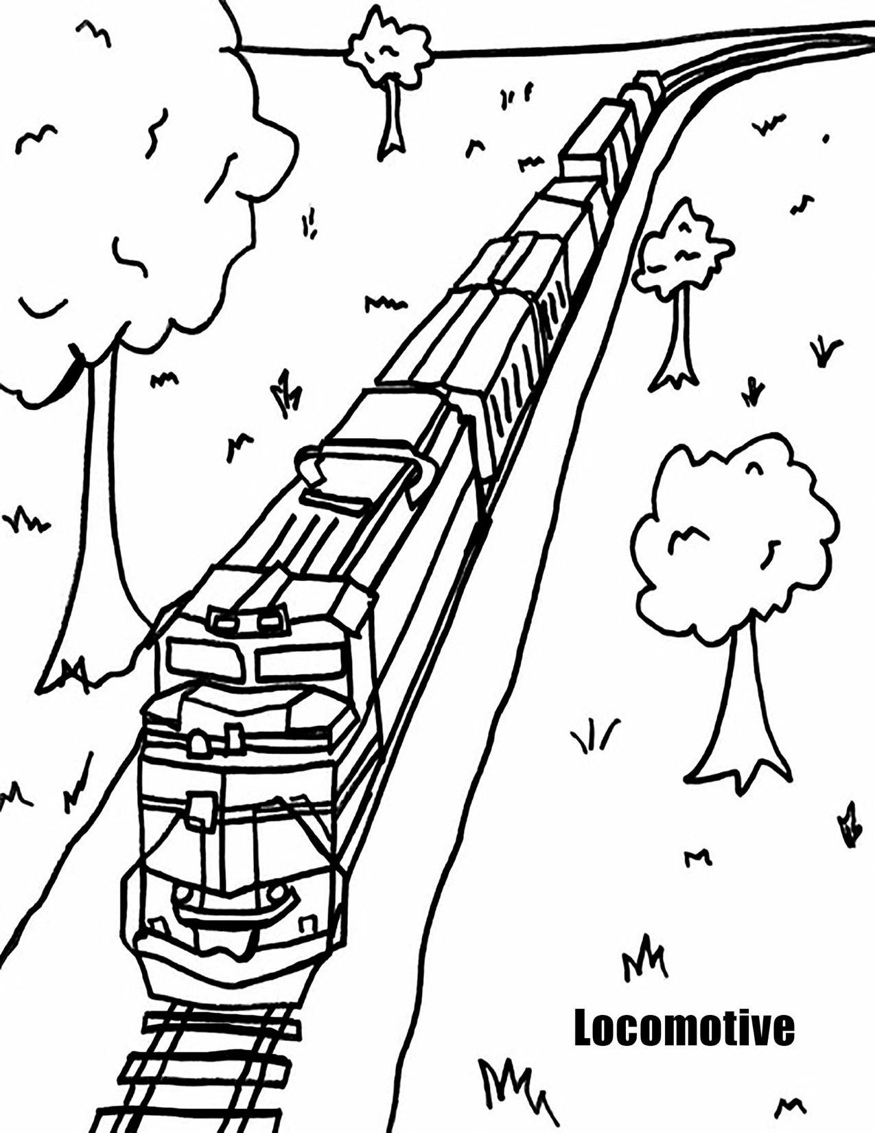 railroad tracks coloring pages