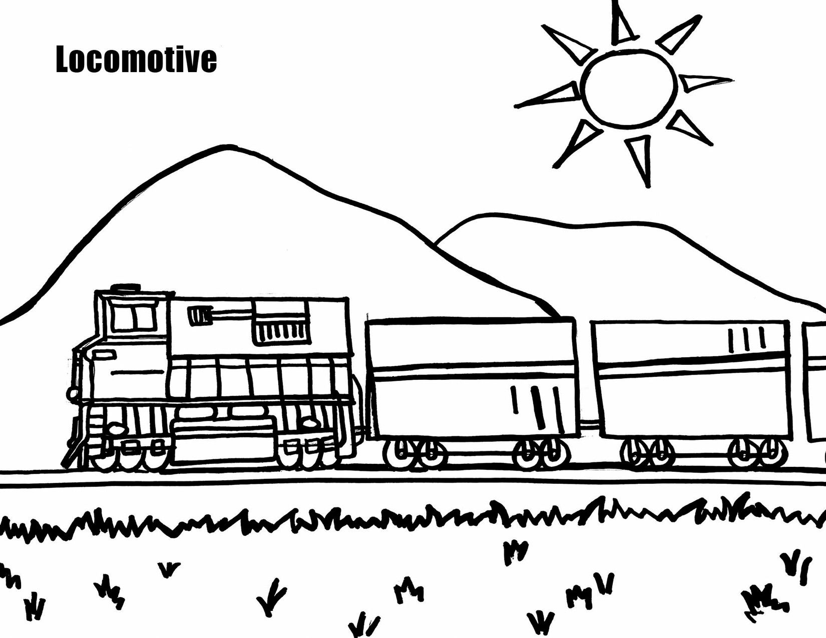 freight trains coloring pages