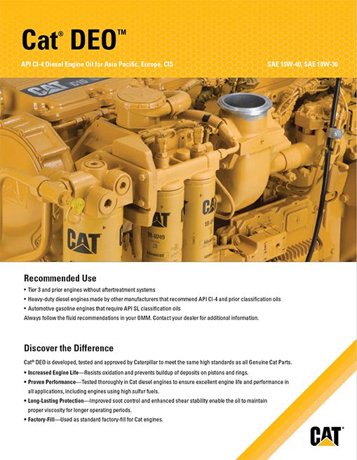 Cat Oils Cat Caterpillar