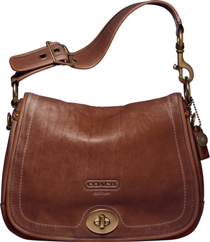 brown leather coach