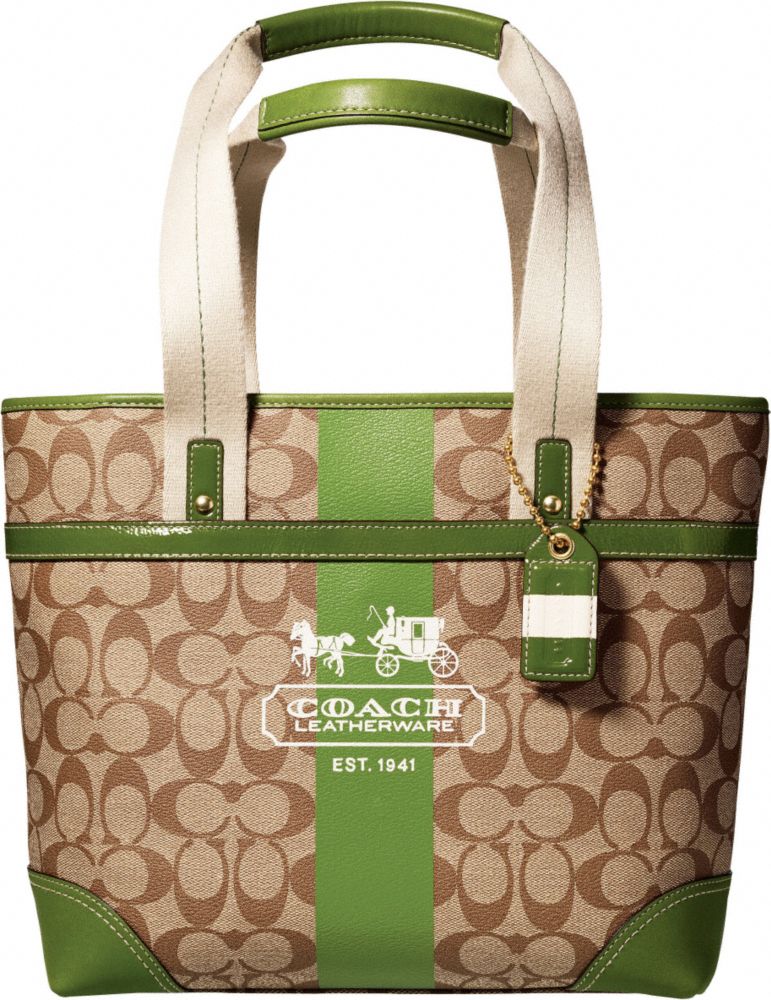 Coach Official Site - COACH HERITAGE STRIPE TOTE :  bag