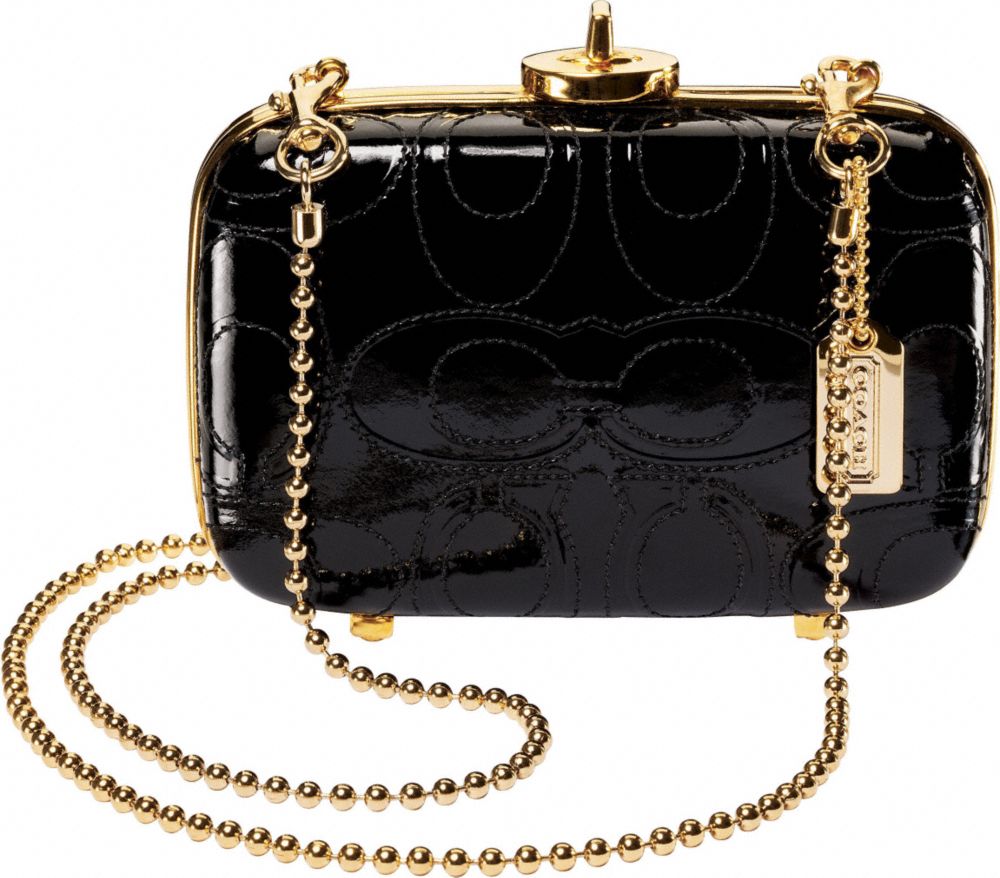 Coach Official Site - MADISON EMBOSSED STITCH MINAUDIERE from coach.com