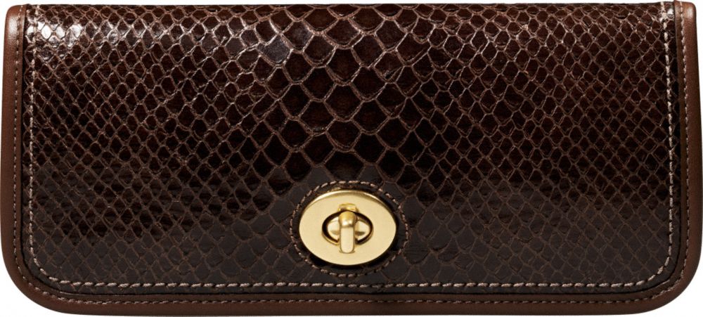 Coach Official Site - LILA PRINTED PYTHON CLUTCH from coach.com