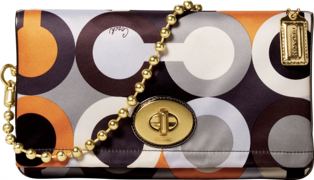 Coach Official Site - AMANDA GRAPHIC OP ART FOLDOVER FLAP :  foldover bags shoes op