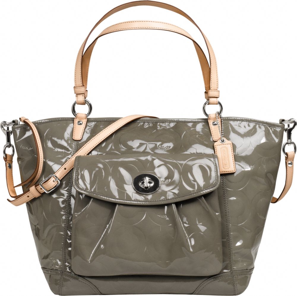 Coach Official Site - PATENT LARGE LEAH TOTE from coach.com