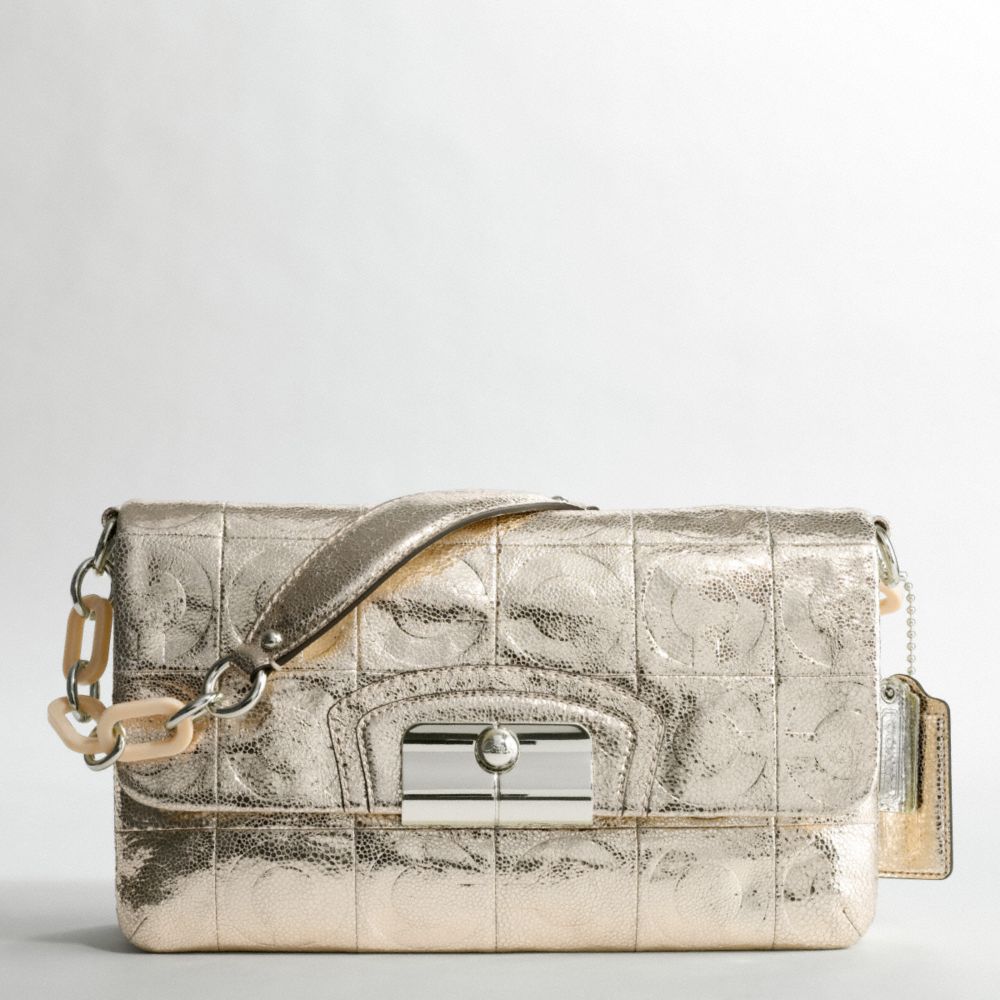 KRISTIN EMBOSSED OP ART SHOULDER FLAP $548.00