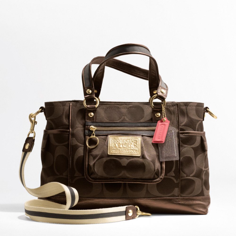 SIGNATURE SATEEN BOOK TOTE $298.00