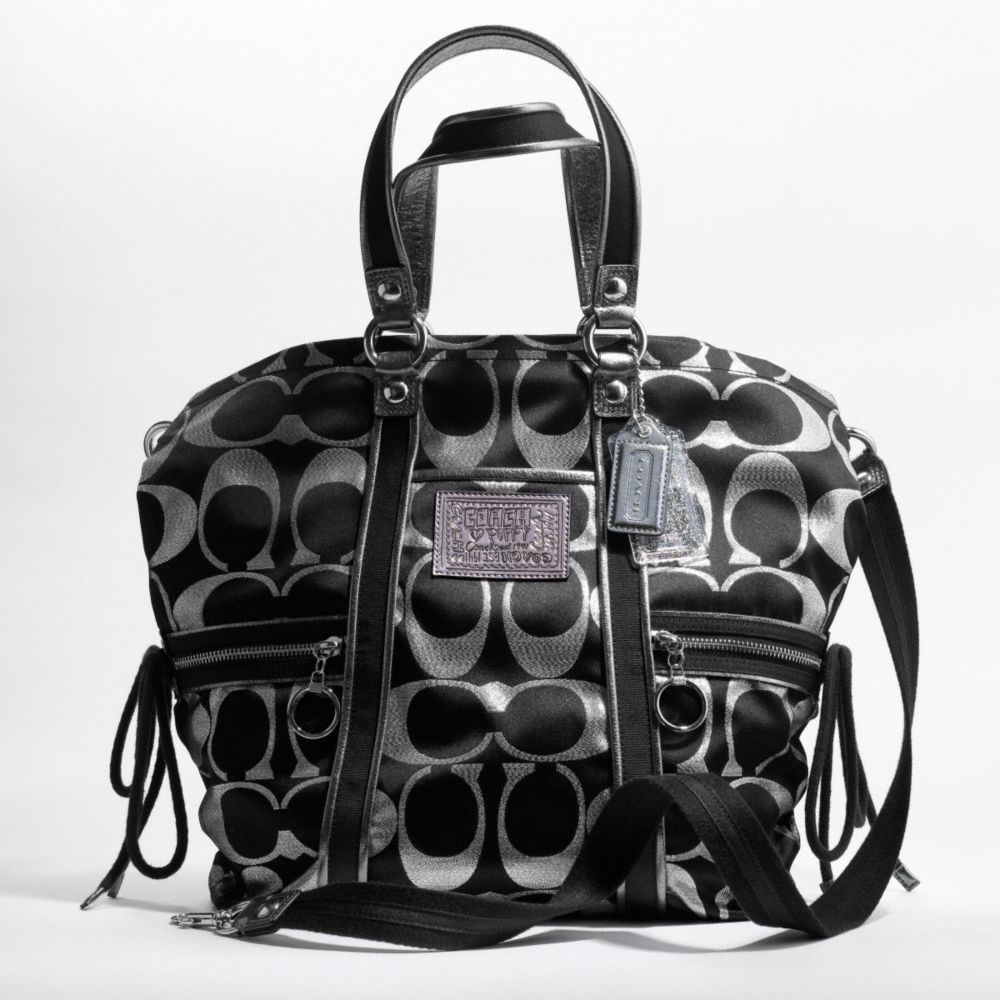 SIGNATURE SATEEN LUREX LARGE SPOTLIGHT BAG $298.00