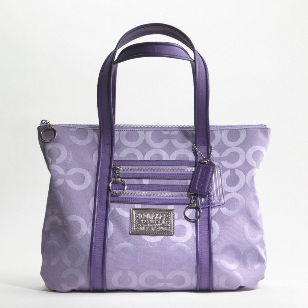 POPPY BLOCKED OP ART GLAM TOTE $198.00