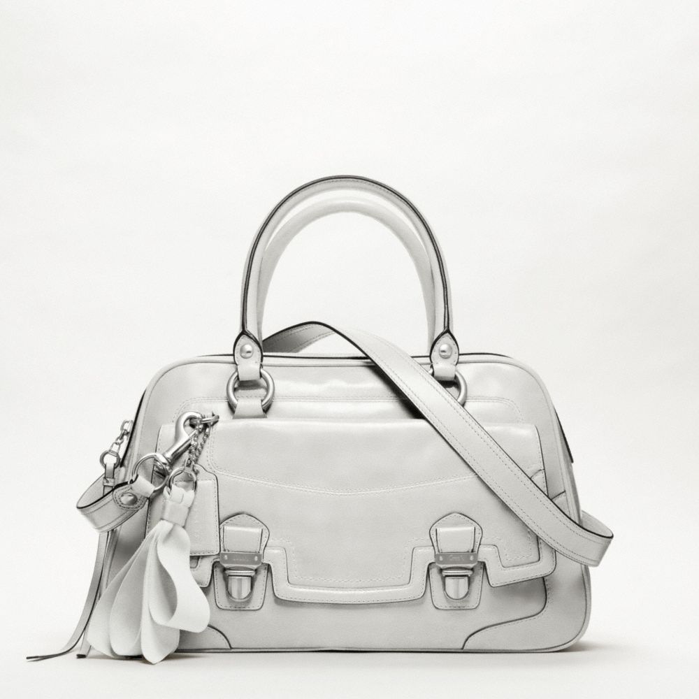 POPPY LEATHER PUSHLOCK SATCHEL