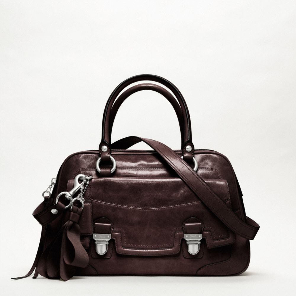POPPY LEATHER PUSHLOCK SATCHEL