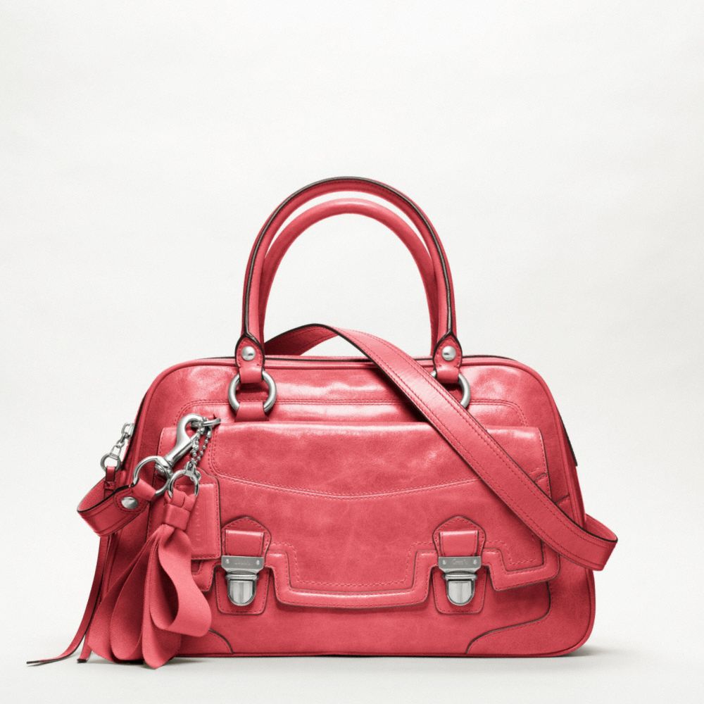 POPPY LEATHER PUSHLOCK SATCHEL