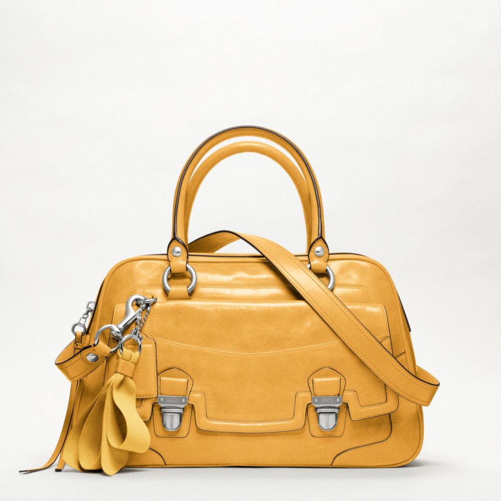 POPPY LEATHER PUSHLOCK SATCHEL