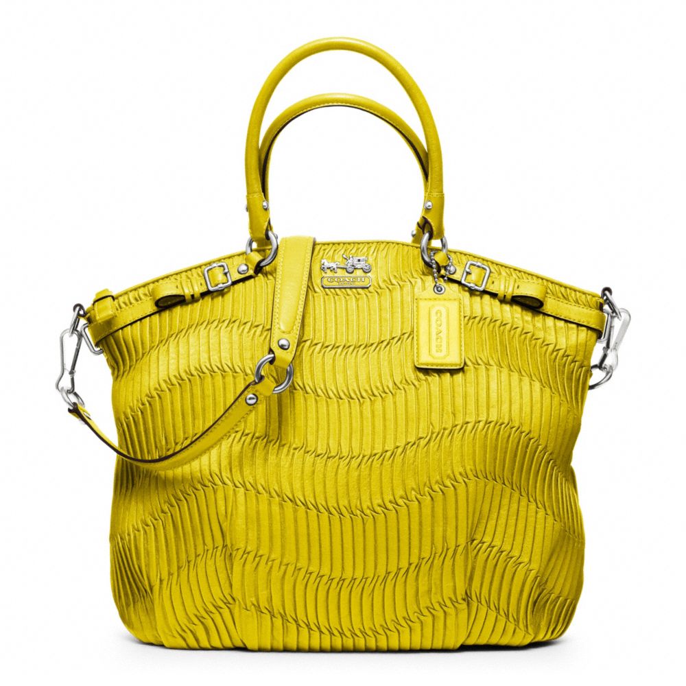 MADISON GATHERED LEATHER LINDSEY SATCHEL