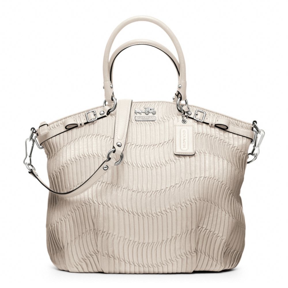 MADISON GATHERED LEATHER LINDSEY SATCHEL