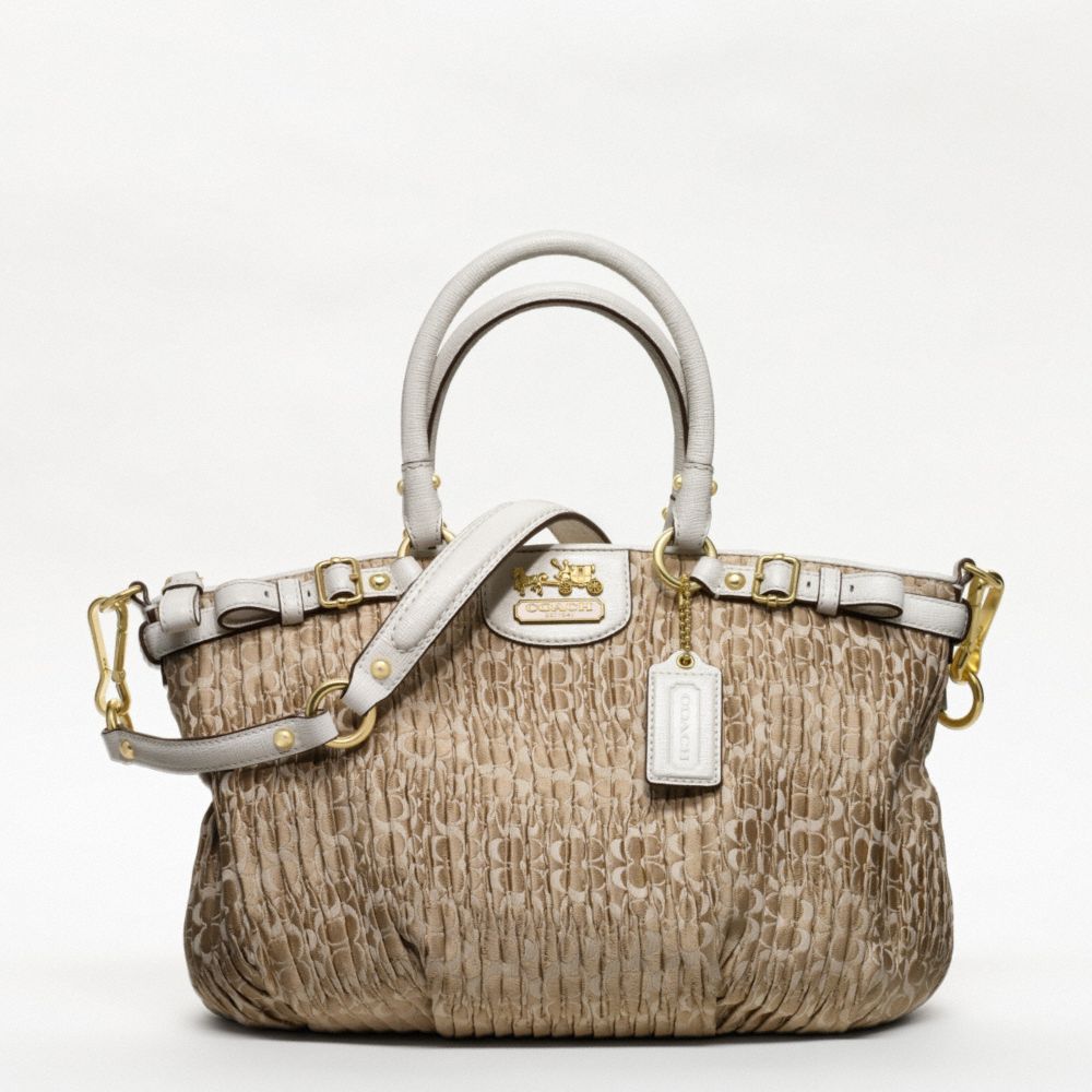 MADISON GATHERED SIGNATURE SOPHIA SATCHEL