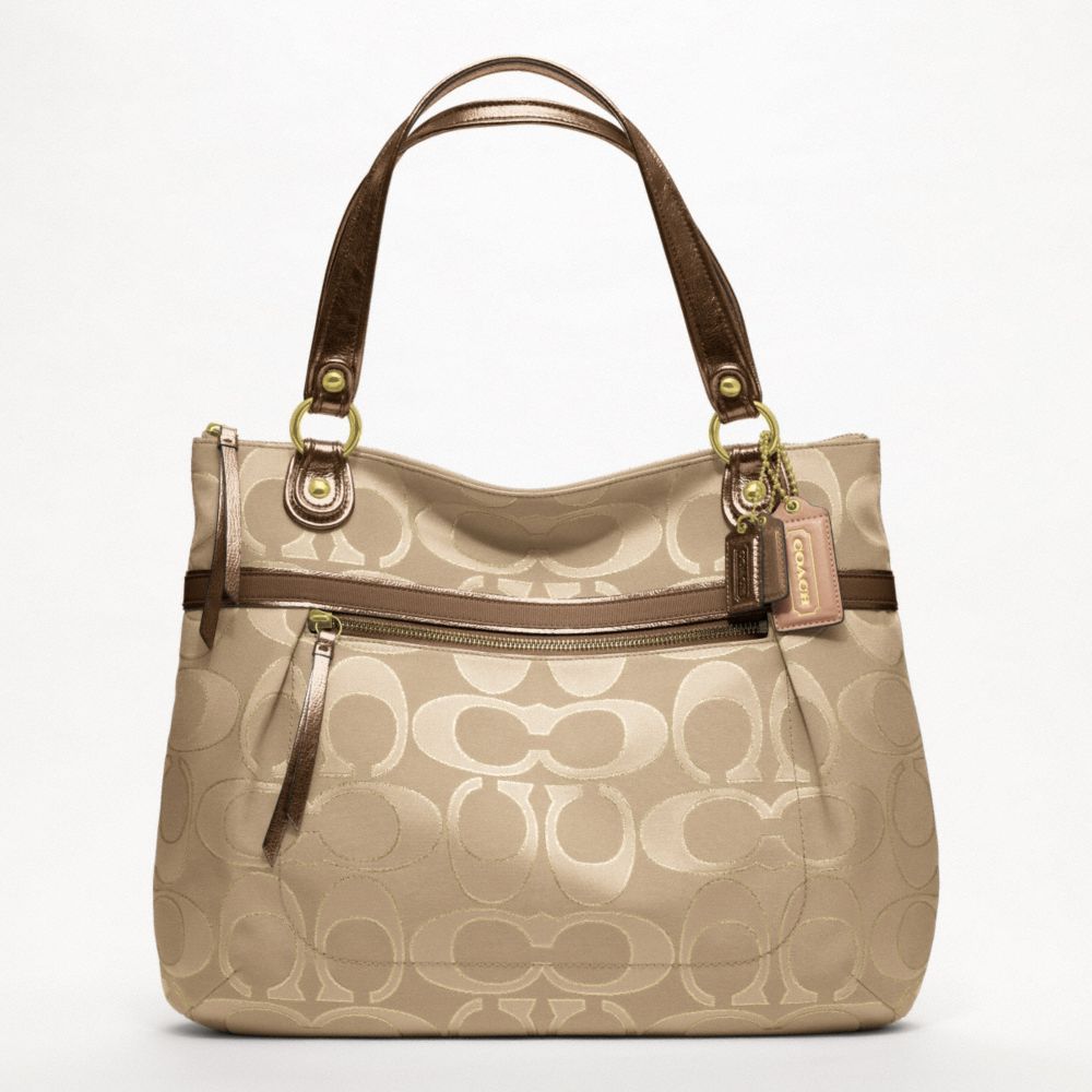 POPPY METALLIC SIGNATURE SATEEN GLAM TOTE