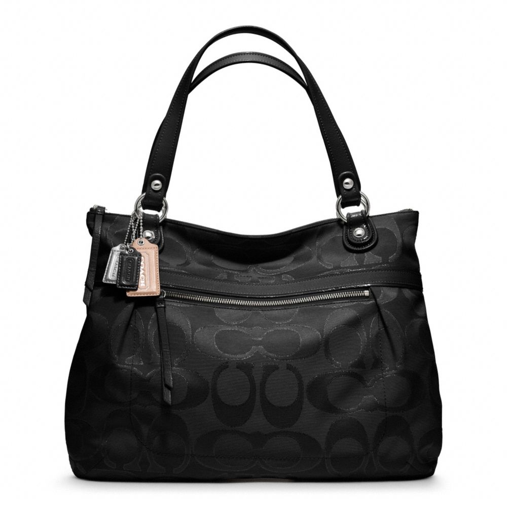 POPPY METALLIC SIGNATURE SATEEN GLAM TOTE