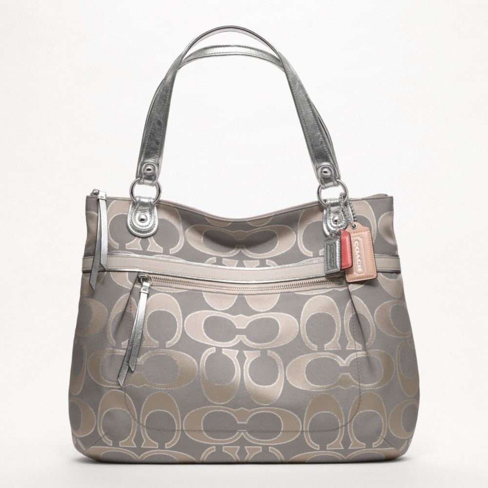 POPPY METALLIC SIGNATURE SATEEN GLAM TOTE