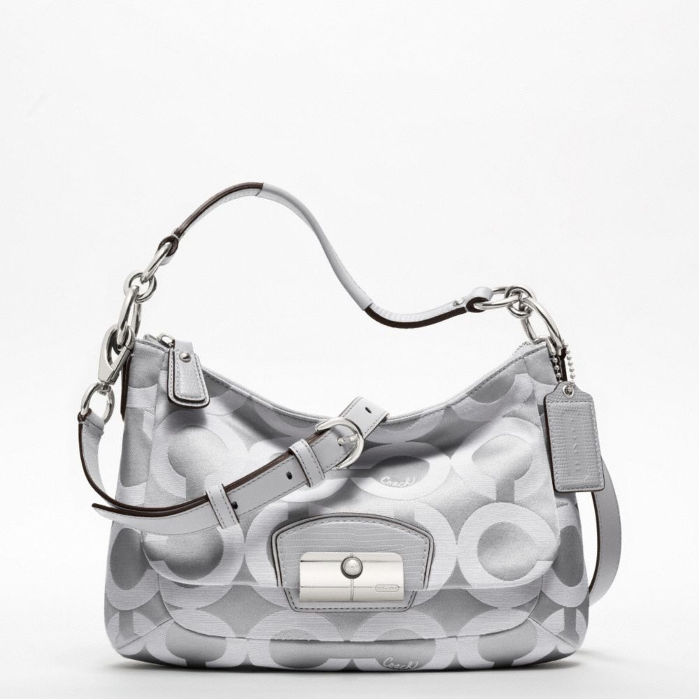 coach wallets silver