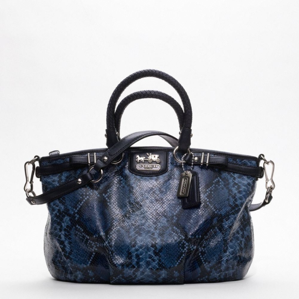 MADISON EMBOSSED PYTHON SOPHIA SATCHEL