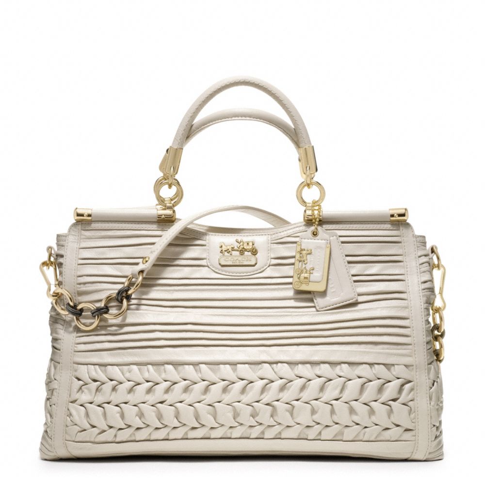 MADISON PLEATED GATHERED LEATHER CAROLINE