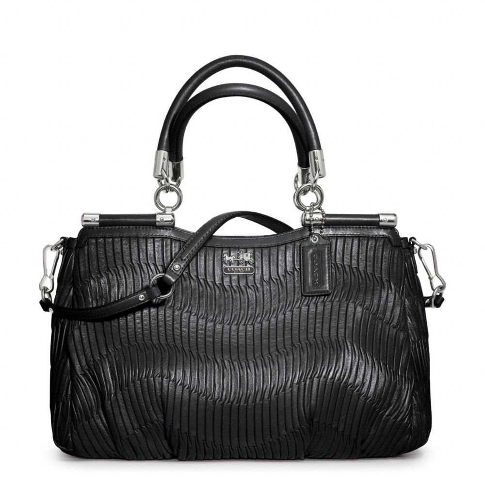 Madison Gathered Leather Carrie