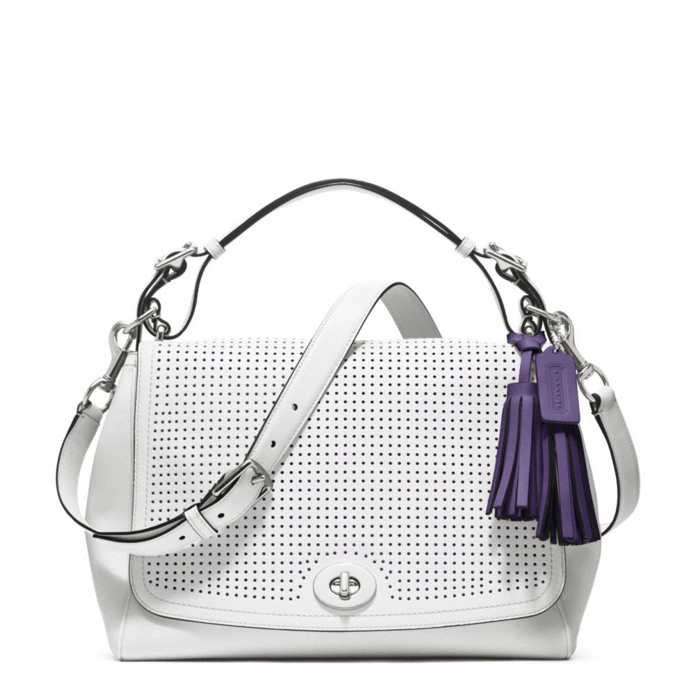 LEGACY PERFORATED LEATHER ROMY TOP HANDLE