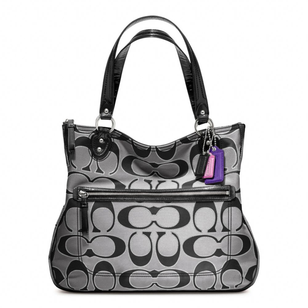 POPPY SIGNATURE METALLIC OUTLINE HALLIE TOTE
