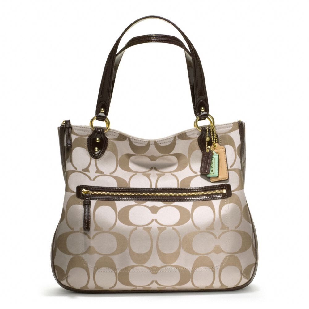 POPPY SIGNATURE SATEEN HALLIE EAST/WEST TOTE