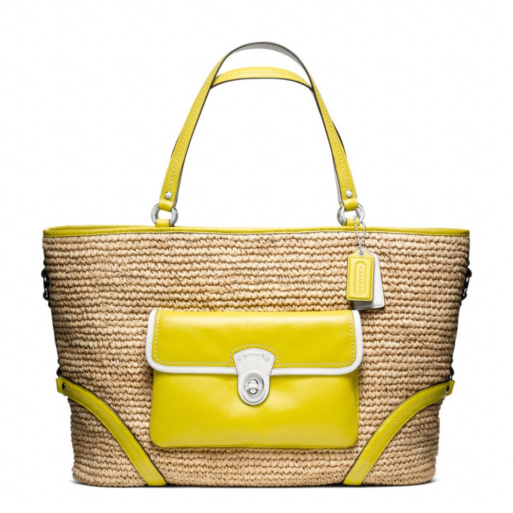 Straw Pocket Large Tote