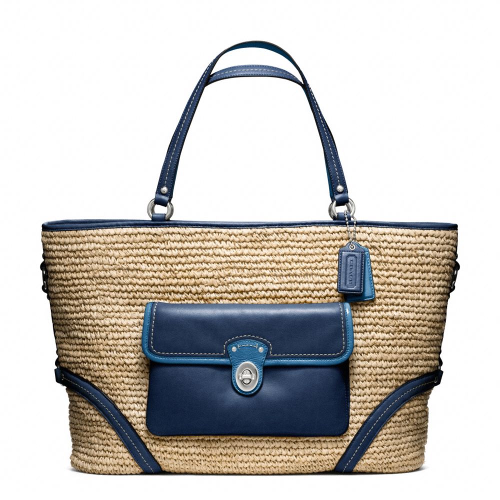 Straw Pocket Large Tote