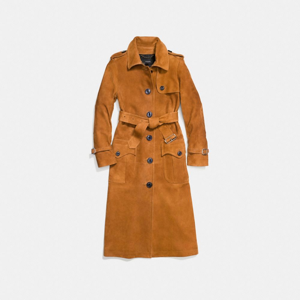 COACH Suede Trench Coat