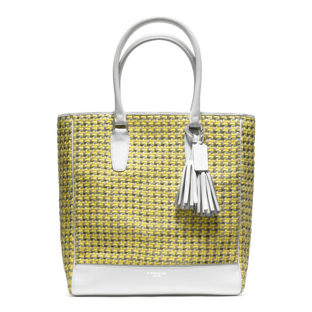 LEGACY CANING LEATHER TANNER NORTH/SOUTH TOTE