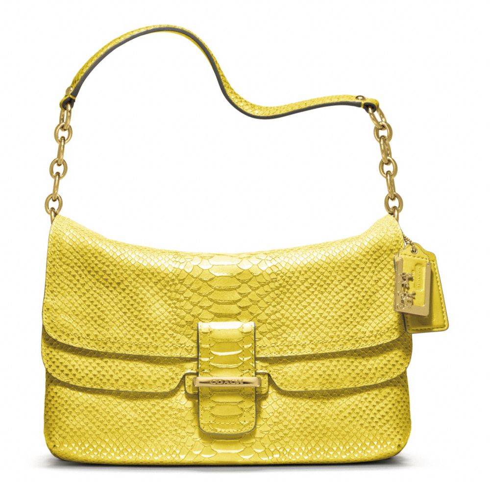 Madison Pinnacle Embossed Metallic Python Flap