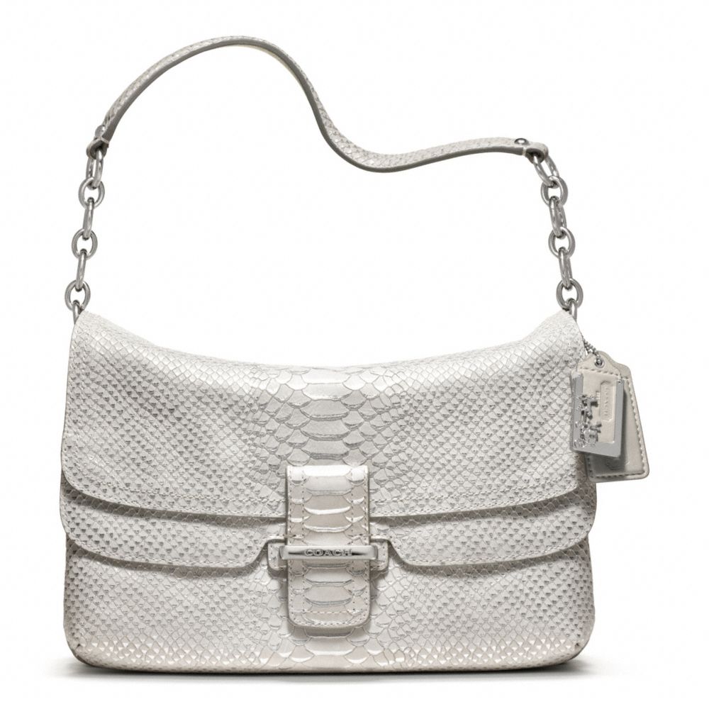 Madison Pinnacle Embossed Metallic Python Flap