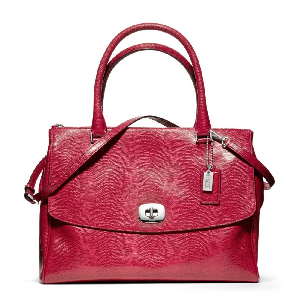 LEGACY PINNACLE EMBOSSED LIZARD LARGE HARPER SATCHEL
