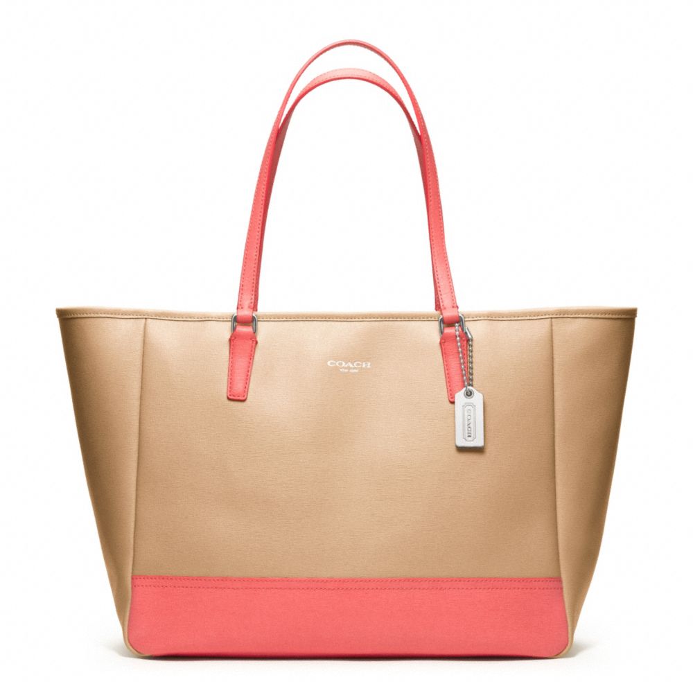 SAFFIANO MEDIUM COLORBLOCK CITY TOTE