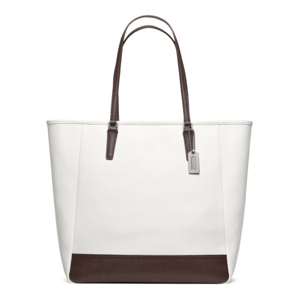 SAFFIANO COLORBLOCK NORTH/SOUTH CITY TOTE