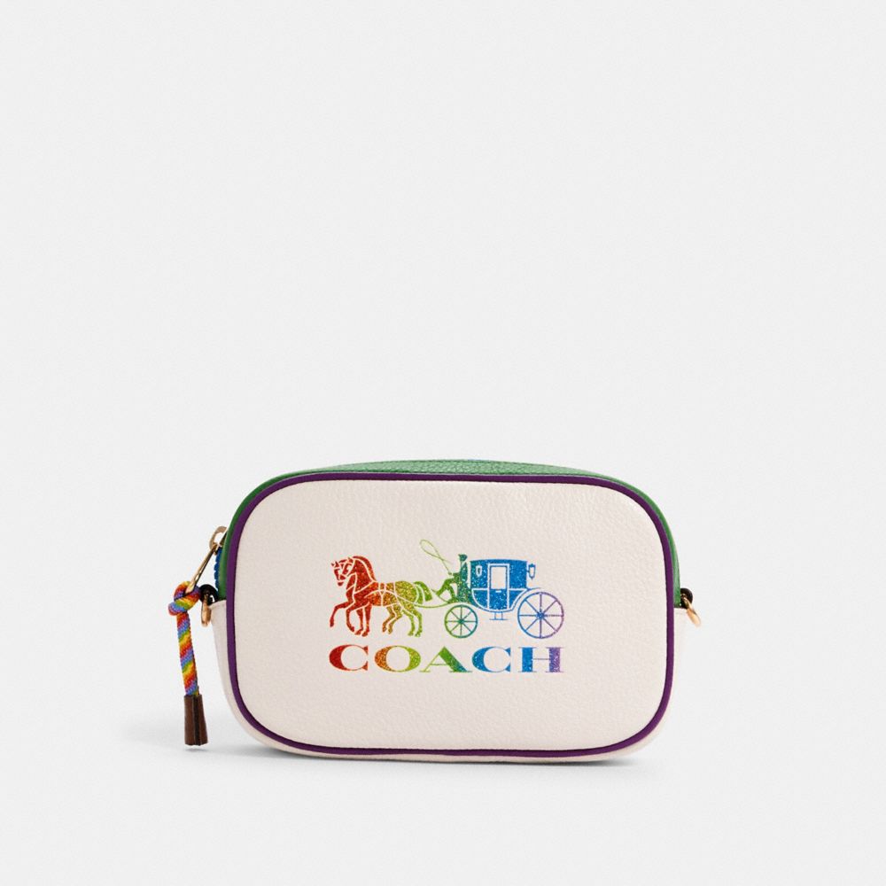 COACH JES CONVERTIBLE BELT BAG WITH RAINBOW HORSE AND CARRIAGE - IM/CHALK MULTI - 2402